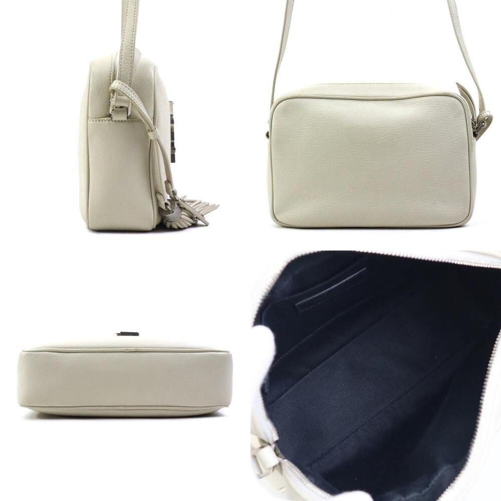 Saint Laurent Lou camera White Ivory Tassel bag